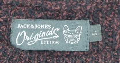 Jack & Jones Men's Brown Chunky Knit Jumper L