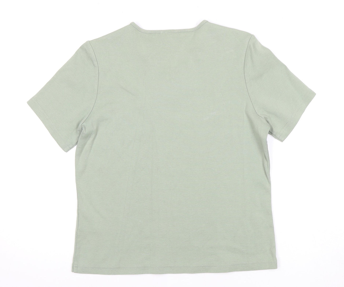 Womens UK Size 10 Eastex Green Basic T-Shirt