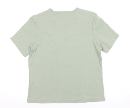Womens UK Size 10 Eastex Green Basic T-Shirt