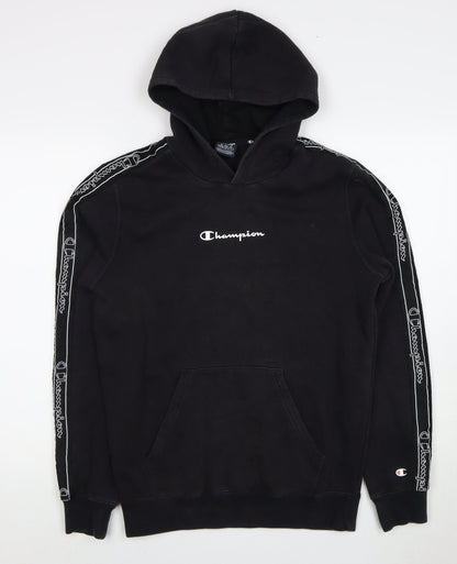 Mens UK Size M Champion Black Pullover Hoodie