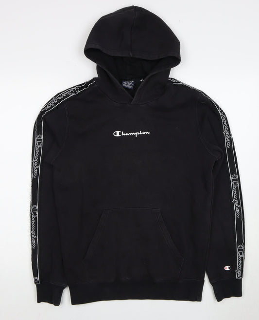 Mens UK Size M Champion Black Pullover Hoodie