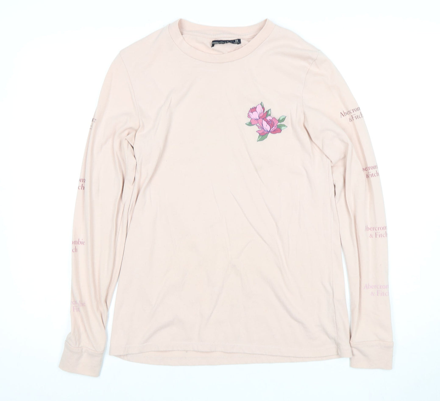 Abercrombie & Fitch Women's Beige XS Long Sleeve T-Shirt