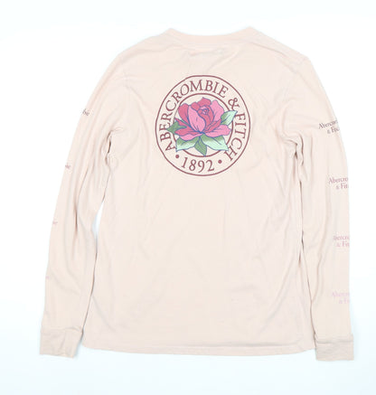 Abercrombie & Fitch Women's Beige XS Long Sleeve T-Shirt