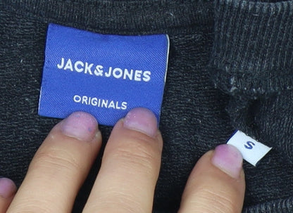 Mens UK Size S JACK & JONES Black Pullover Sweatshirt
