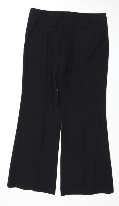 DKNY Women's Black Wide-Leg Trousers Size 12