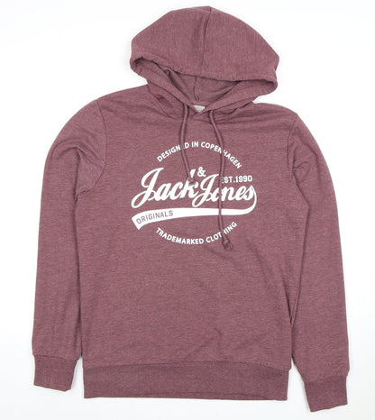 Mens UK Size S JACK & JONES Purple Pullover Hoodie