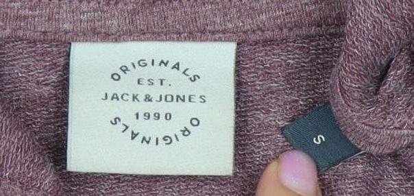 Mens UK Size S JACK & JONES Purple Pullover Hoodie