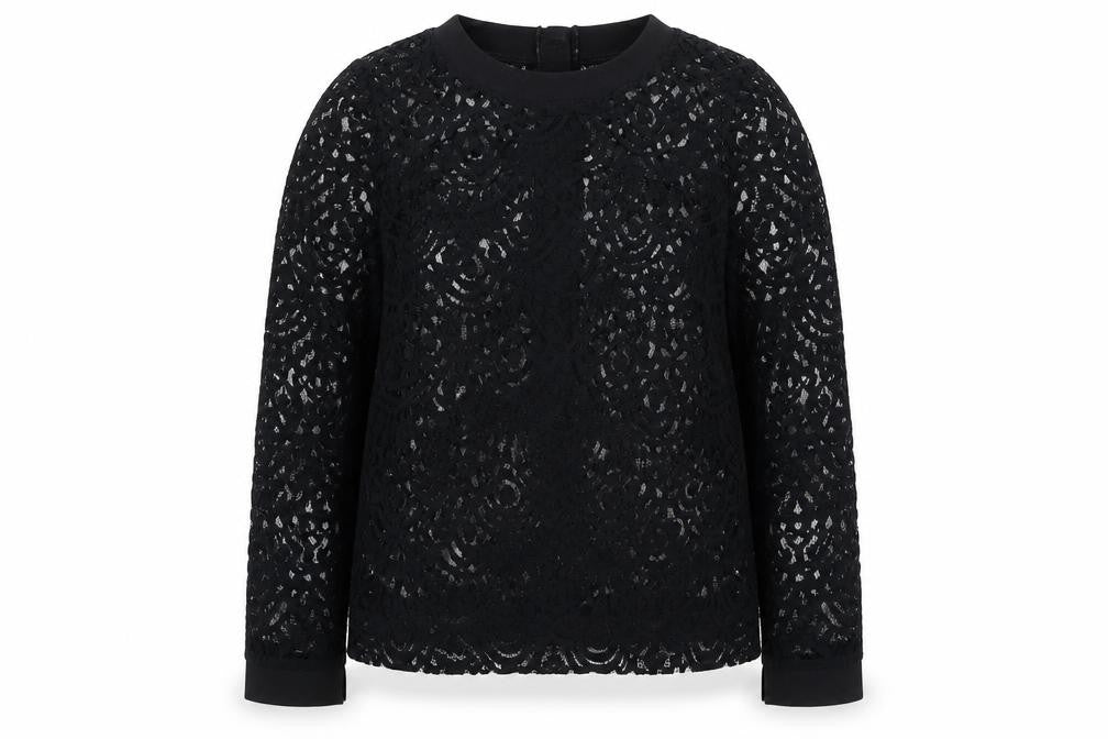 Womens UK Size XS Banana Republic Black Lace Blouse