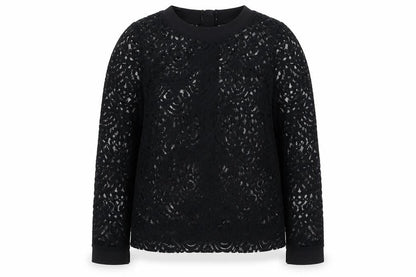 Womens UK Size XS Banana Republic Black Lace Blouse