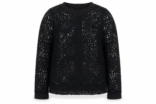Womens UK Size XS Banana Republic Black Lace Blouse
