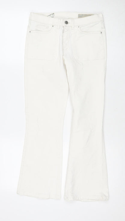 Diesel Women's White Bootcut Jeans, Slim Fit, Size 8