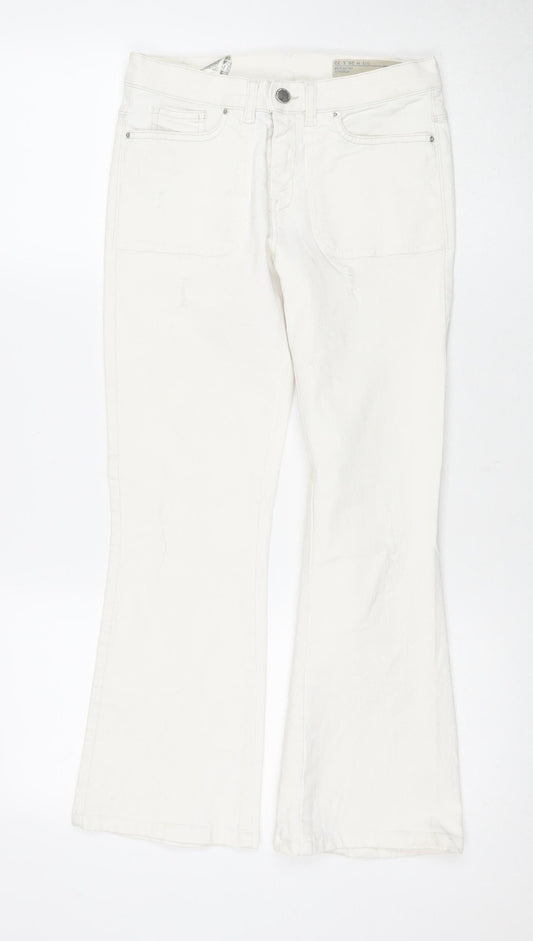 Diesel Women's White Bootcut Jeans, Slim Fit, Size 8