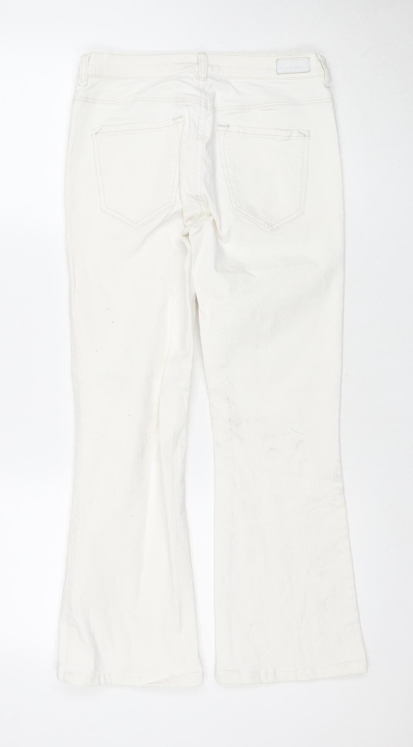 Diesel Women's White Bootcut Jeans, Slim Fit, Size 8