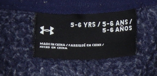 Under Armour Boys Blue Hoodie, Zip, 5-6 Years, Sports Style
