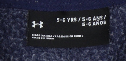 Under Armour Boys Blue Hoodie, Zip, 5-6 Years, Sports Style