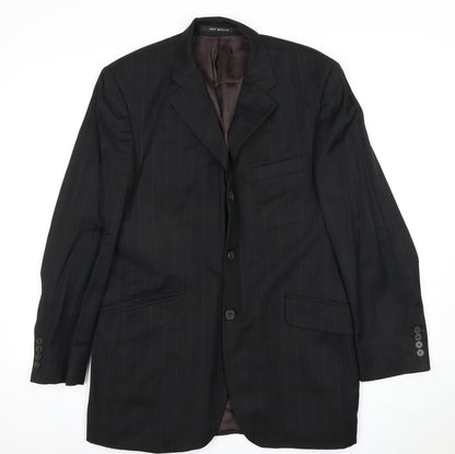Mens UK Size 40 Jeff Banks Regular Black Suit Jacket