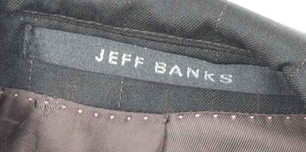 Mens UK Size 40 Jeff Banks Regular Black Suit Jacket