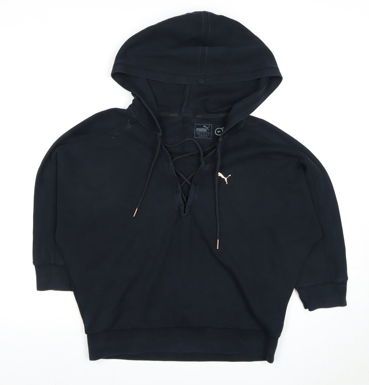 Puma Women's Black Hoodie UK Size 12 with Logo