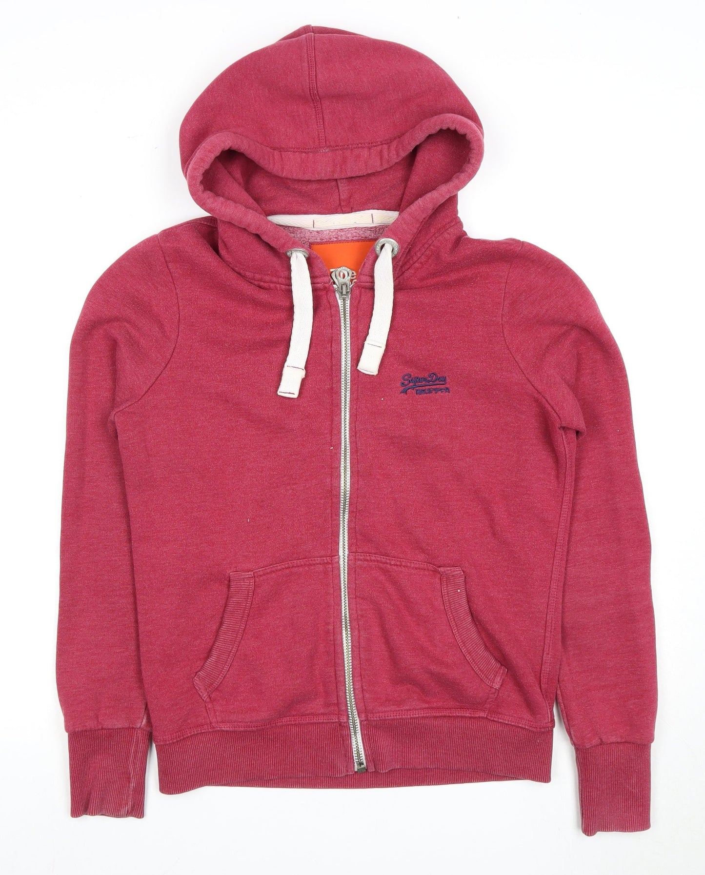 Superdry Women's Red Full Zip Hoodie Size M