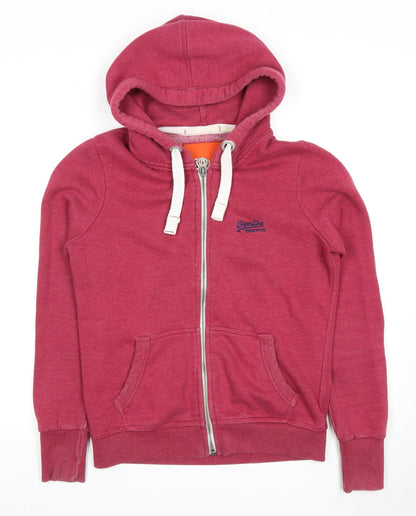 Superdry Women's Red Full Zip Hoodie Size M