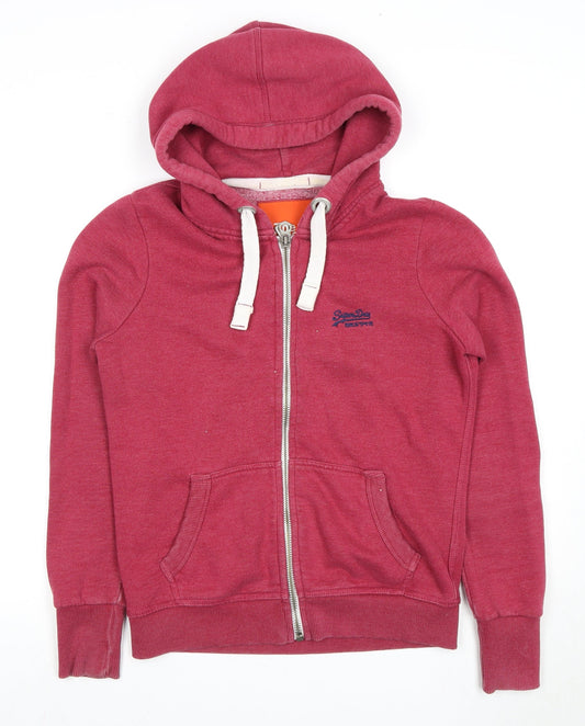 Superdry Women's Red Full Zip Hoodie Size M