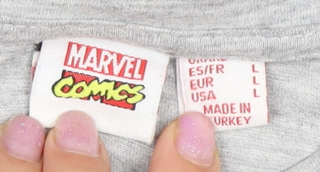 Marvel Comics Men's Grey Large Graphic T-Shirt