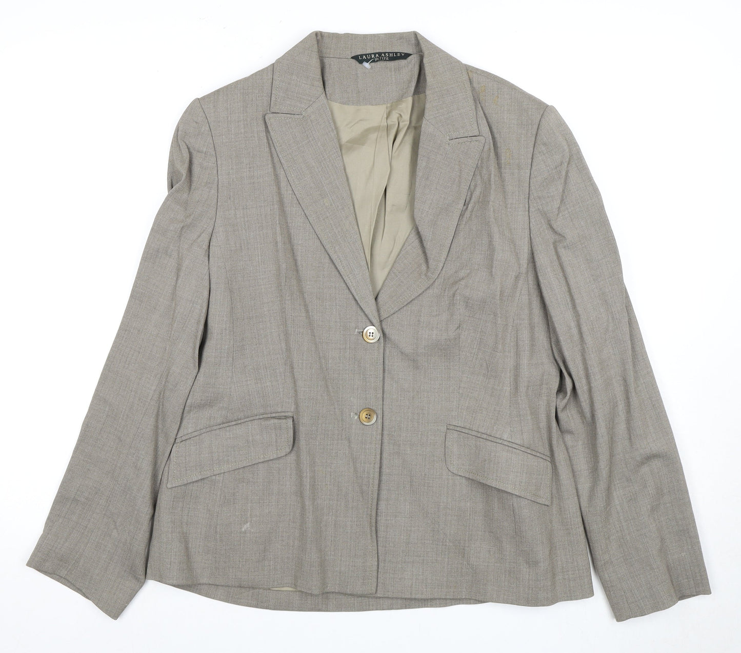 Womens UK Size 14 Laura Ashley Petites Beige Blazer