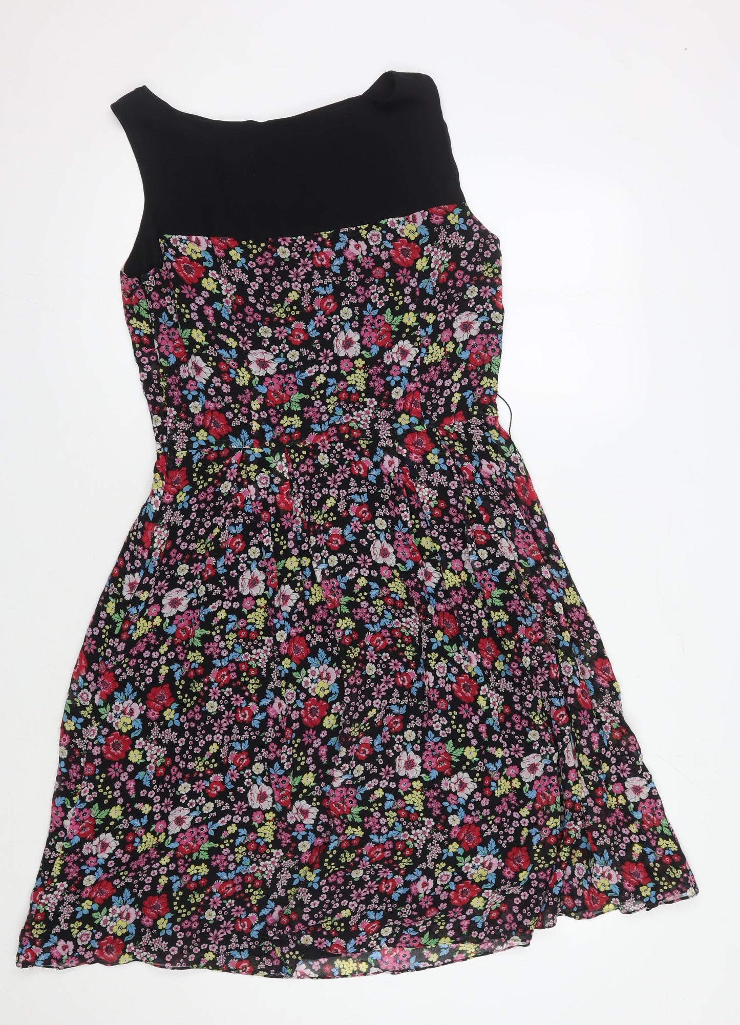 Laura Ashley Women's Floral Silk Dress, Size 12, Fit & Flare