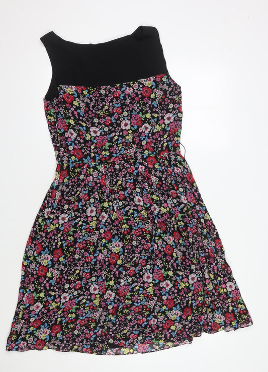 Laura Ashley Women's Floral Silk Dress, Size 12, Fit & Flare