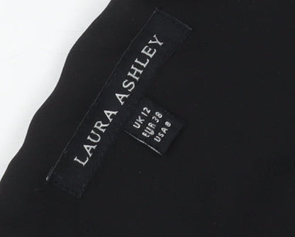 Laura Ashley Women's Floral Silk Dress, Size 12, Fit & Flare