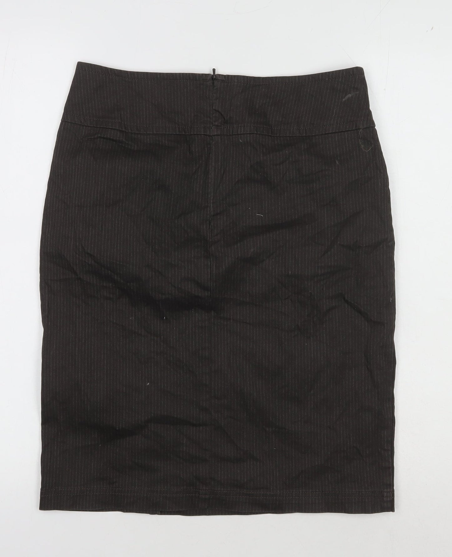 Laura Ashley Women's Black Striped Pencil Skirt Size 10