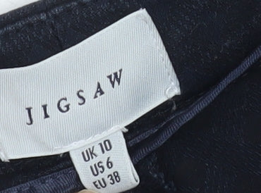 Womens UK Size 10 Jigsaw Regular Fit  Black Trousers
