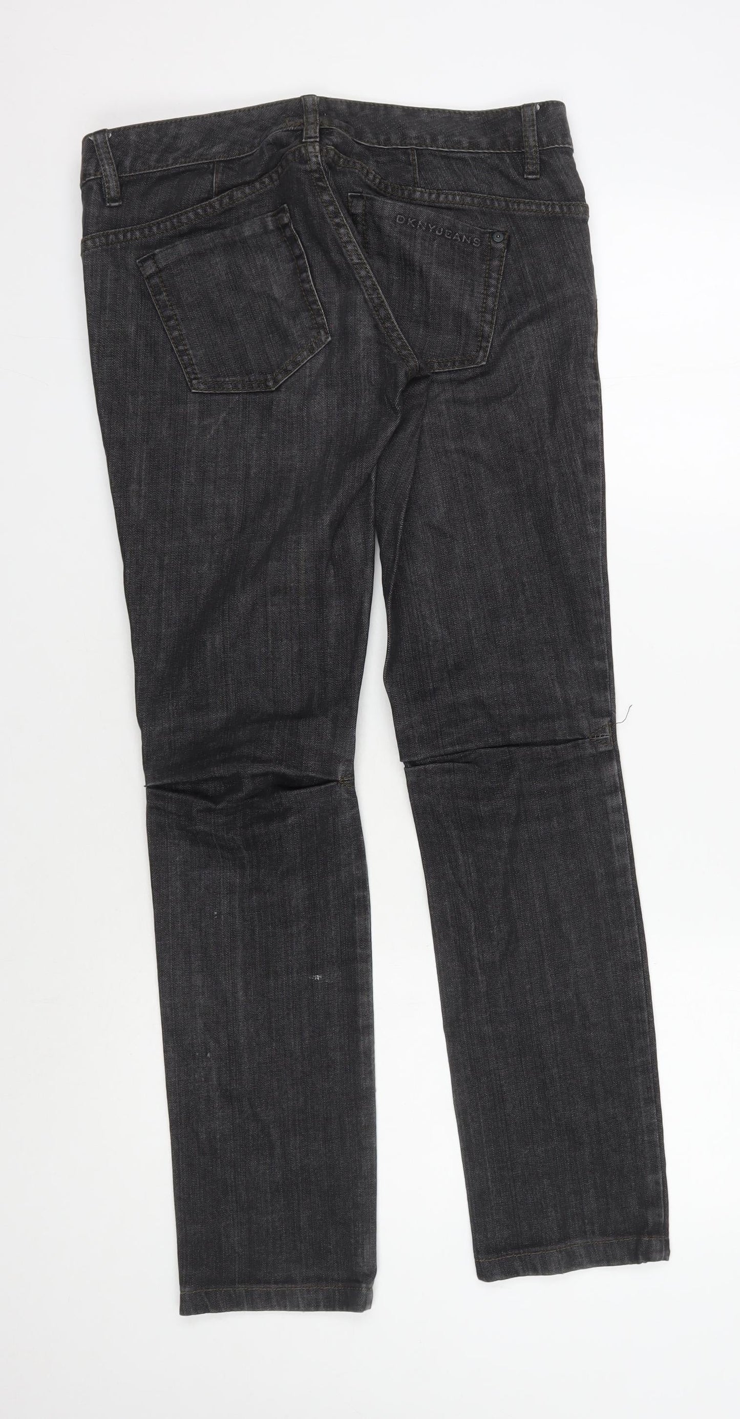 DKNY JEANS Men's Black Straight Denim Jeans Size 20R