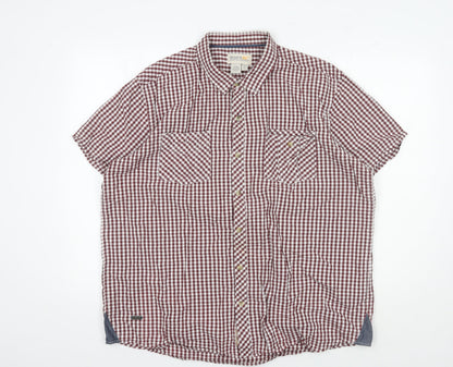 Regatta Mens Red Check Button-Up Shirt 2XL Casual