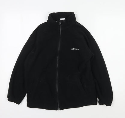 Sprayway Girls Black Fleece Jacket, Size 10 Years, Full Zip