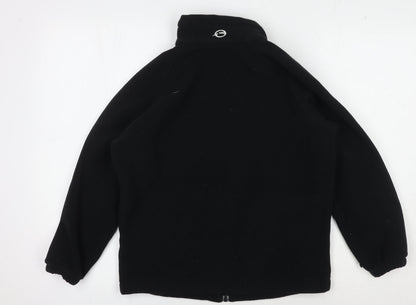Sprayway Girls Black Fleece Jacket, Size 10 Years, Full Zip