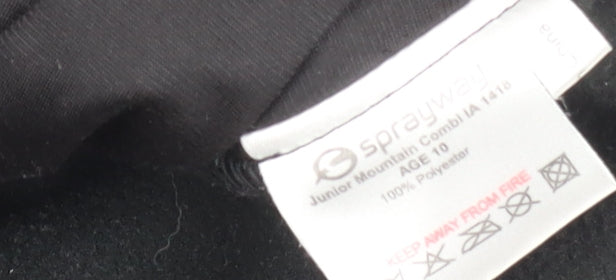 Sprayway Girls Black Fleece Jacket, Size 10 Years, Full Zip