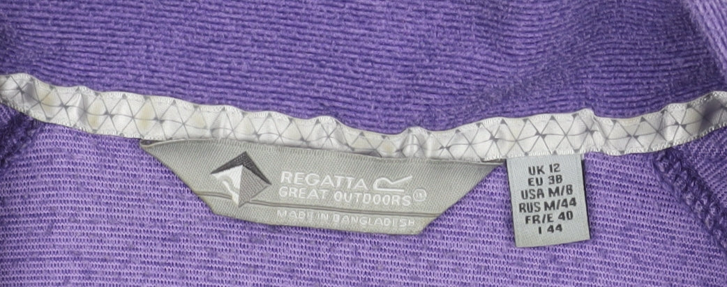 Regatta Women's Purple Fleece Sweatshirt Size 12