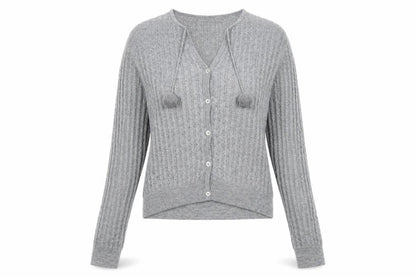 Womens UK Size 14 Laura Ashley Grey Cardigan Jumper
