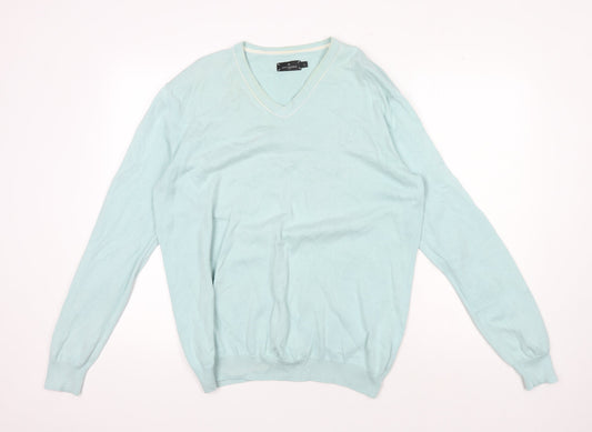 Jeff Banks Men’s Green Cotton Pullover Jumper L