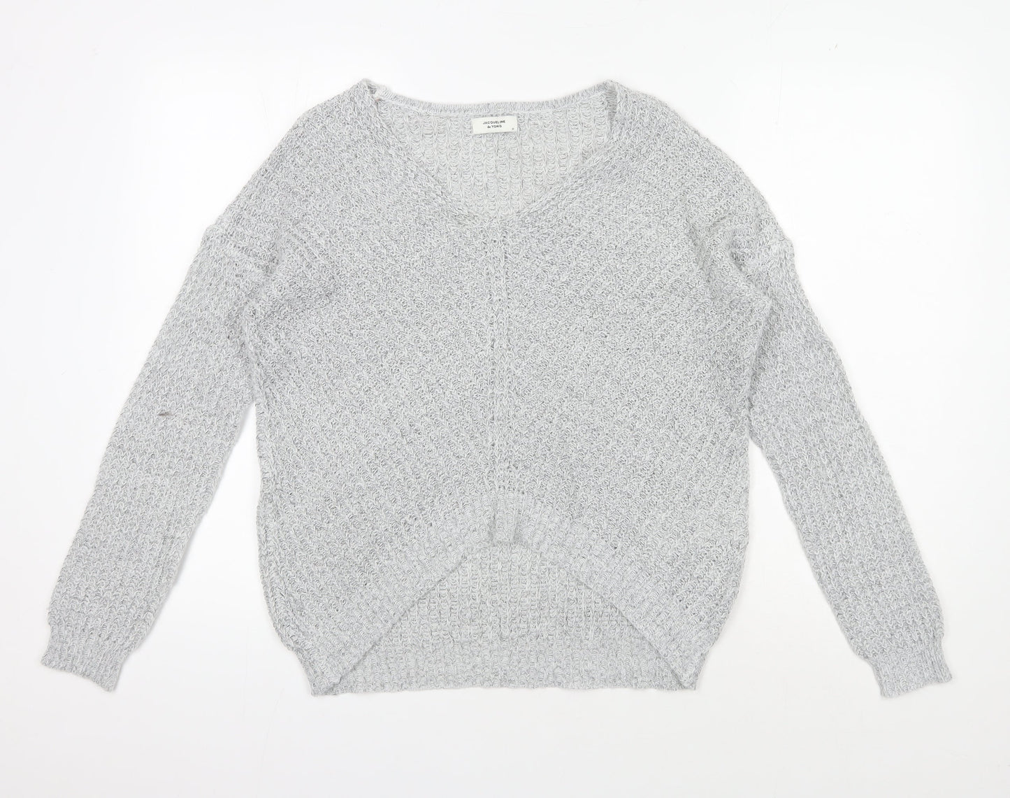 Womens UK Size M Jacqueline de Yong Grey Pullover Jumper