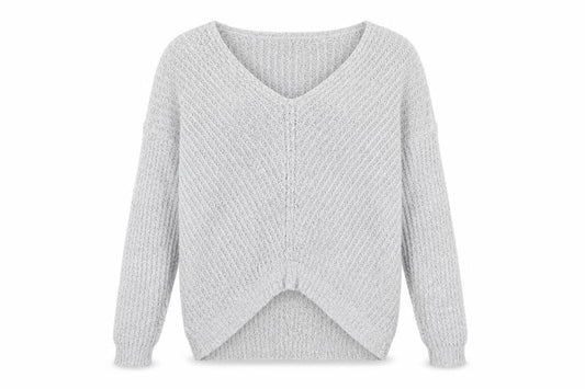 Womens UK Size M Jacqueline de Yong Grey Pullover Jumper