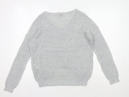 Womens UK Size M Jacqueline de Yong Grey Pullover Jumper