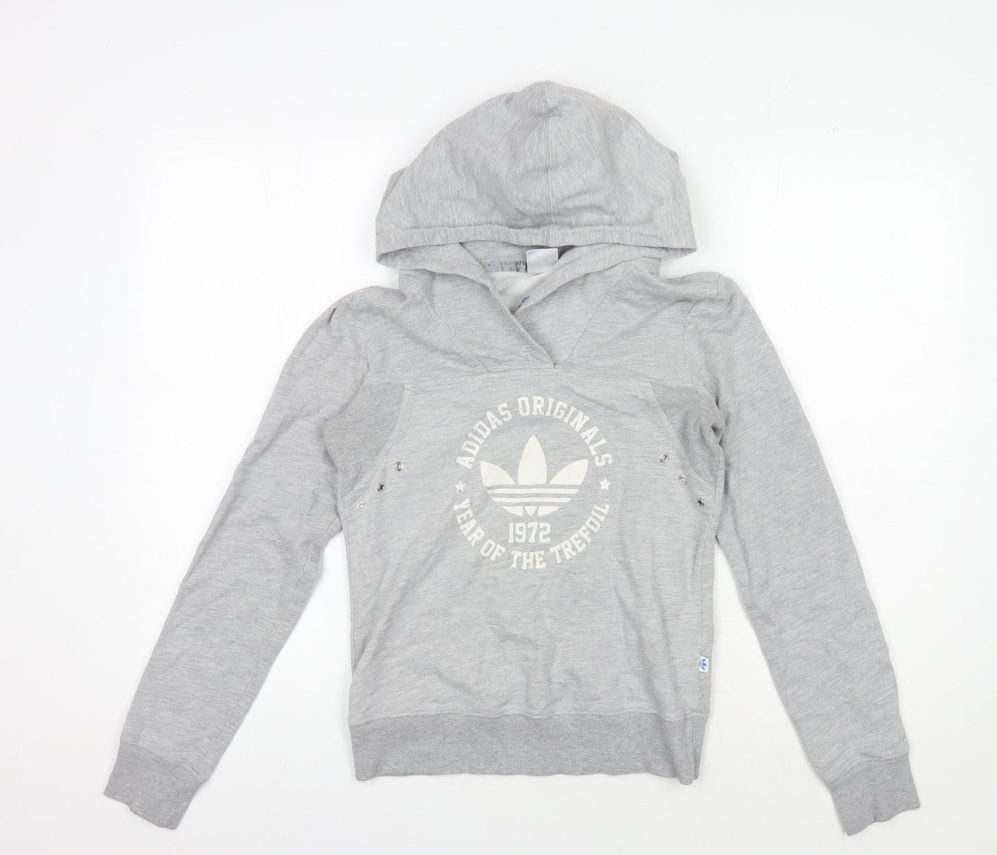 Adidas Women's Grey Pullover Hoodie Size 4