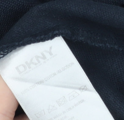 DKNY Men's Black Short Sleeve Polo Shirt M