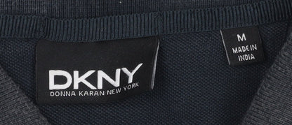 DKNY Men's Black Short Sleeve Polo Shirt M