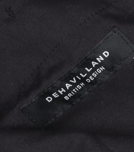 Dehavilland Men's Black Regular Fit Trousers, Size 34