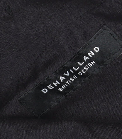 Dehavilland Men's Black Regular Fit Trousers, Size 34