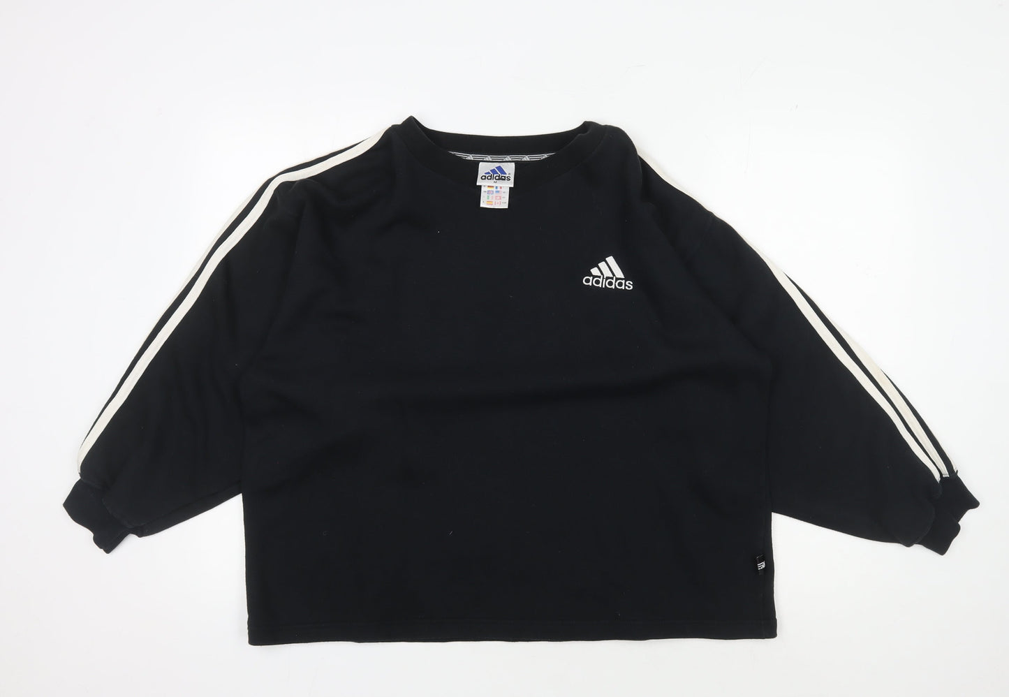 Adidas Men's Black Pullover Sweatshirt - Medium