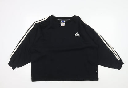 Adidas Men's Black Pullover Sweatshirt - Medium
